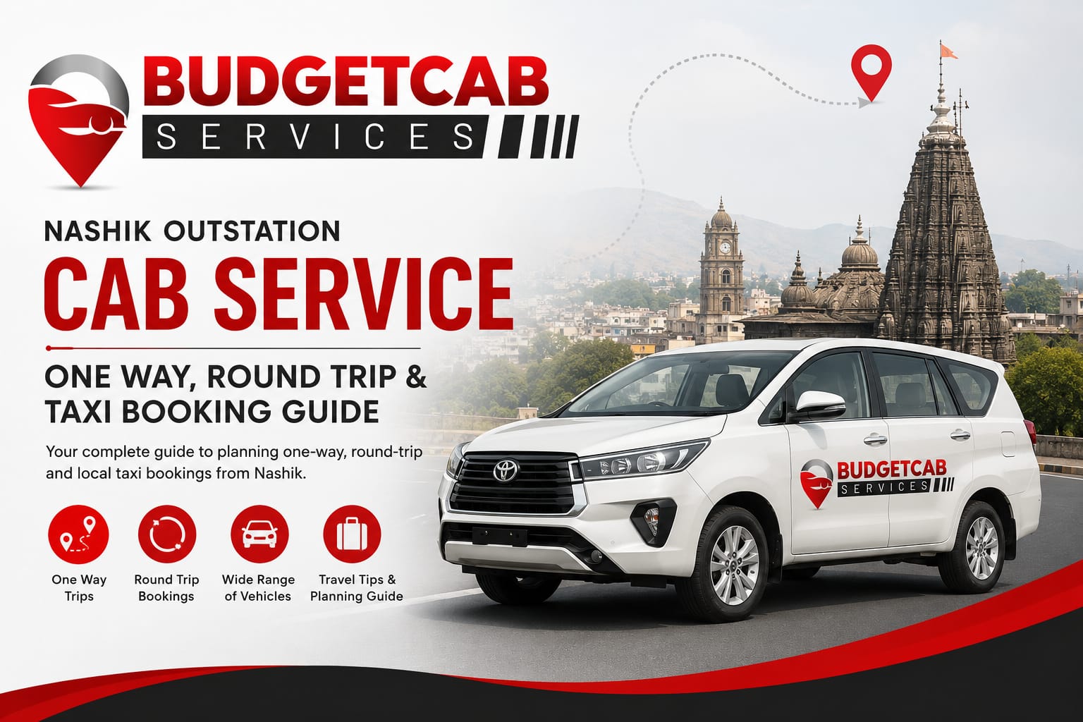 Nashik Outstation Cab Service for one-way and round-trip travel