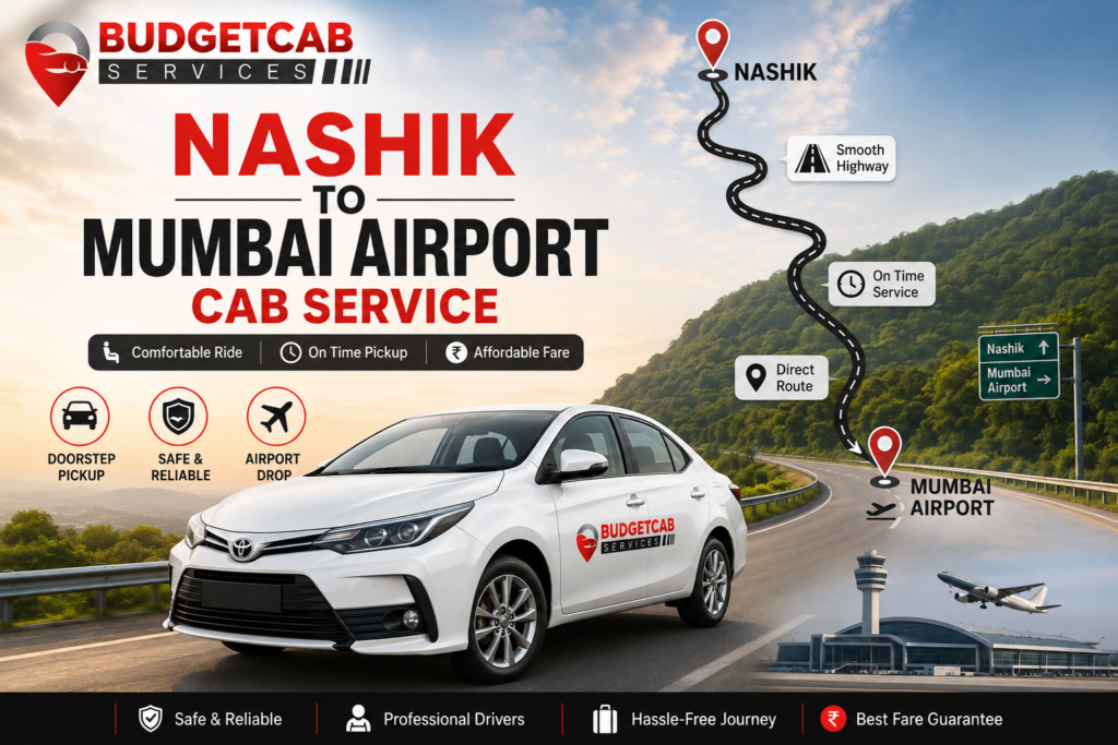 Nashik to Mumbai Airport cab service route.
