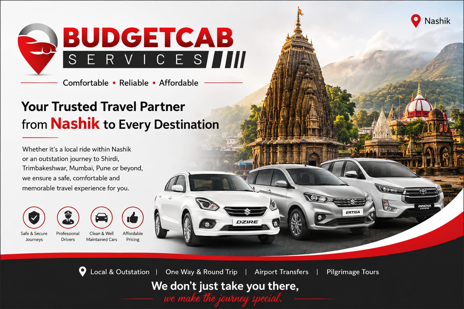 Nashik to Shirdi Cab Service