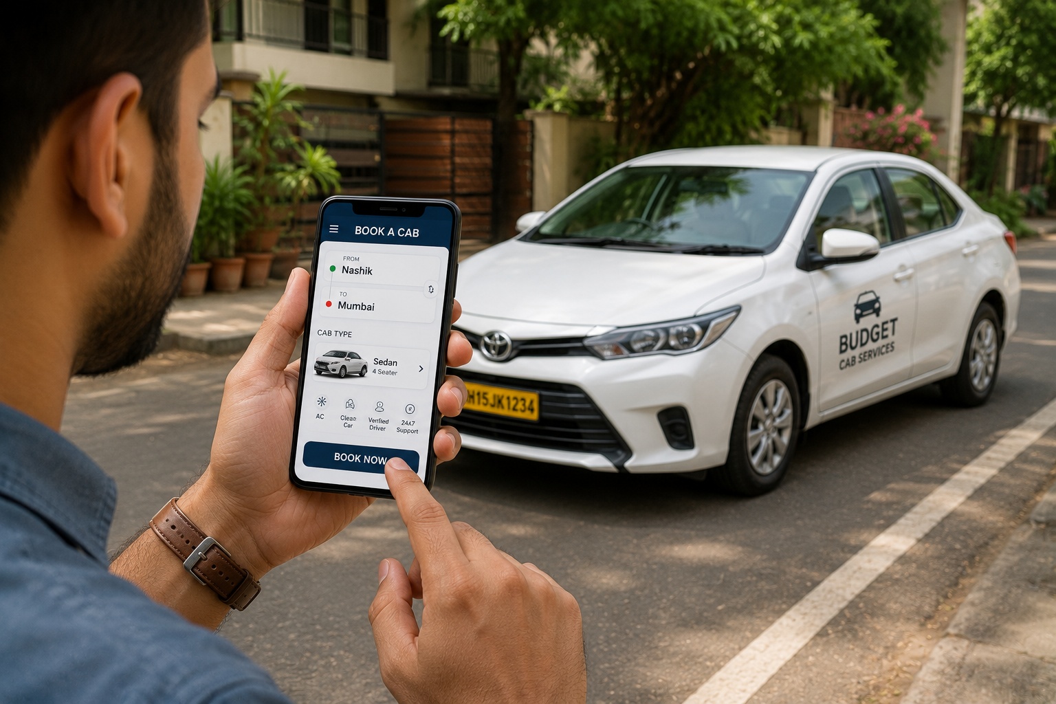 Book Nashik to Mumbai one way cab using smartphone