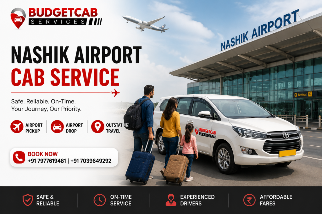 Nashik Airport Cab Service by Budget Cab Services for airport pickup, drop and outstation travel