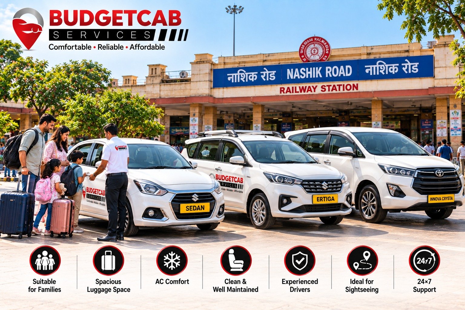 Nashik Railway Station sightseeing cab options