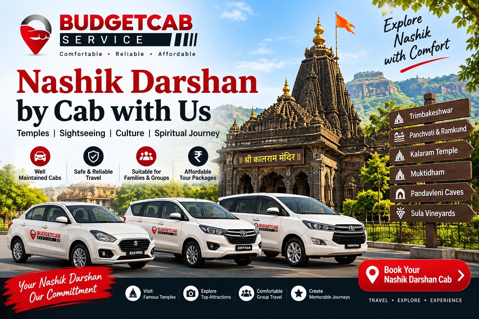 Budget Cab Services Nashik Darshan Cab booking