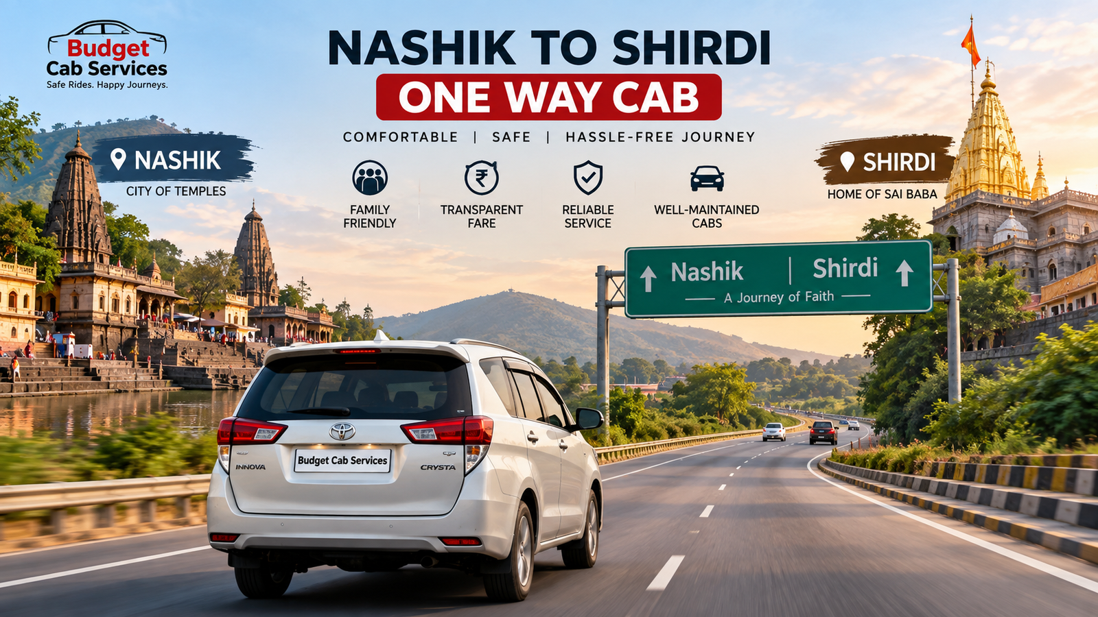 Nashik to Shirdi One Way Cab
