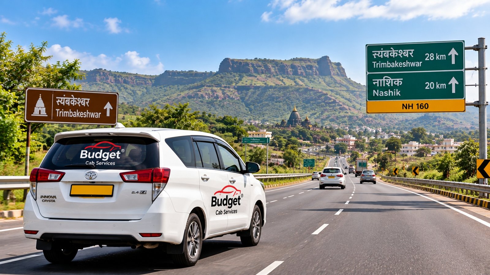 Nashik Airport to Trimbakeshwar route by cab