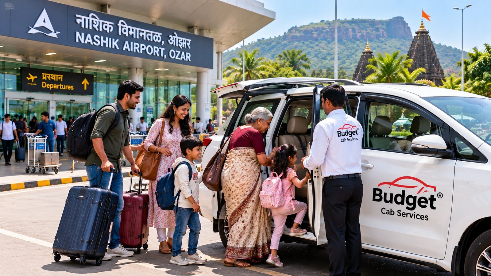 Family cab travel from Nashik Airport to Trimbakeshwar