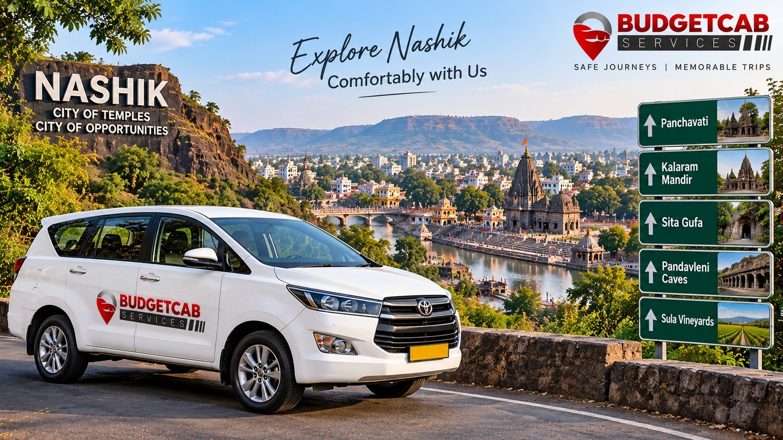 Budget Cab Services cab for Nashik city sightseeing