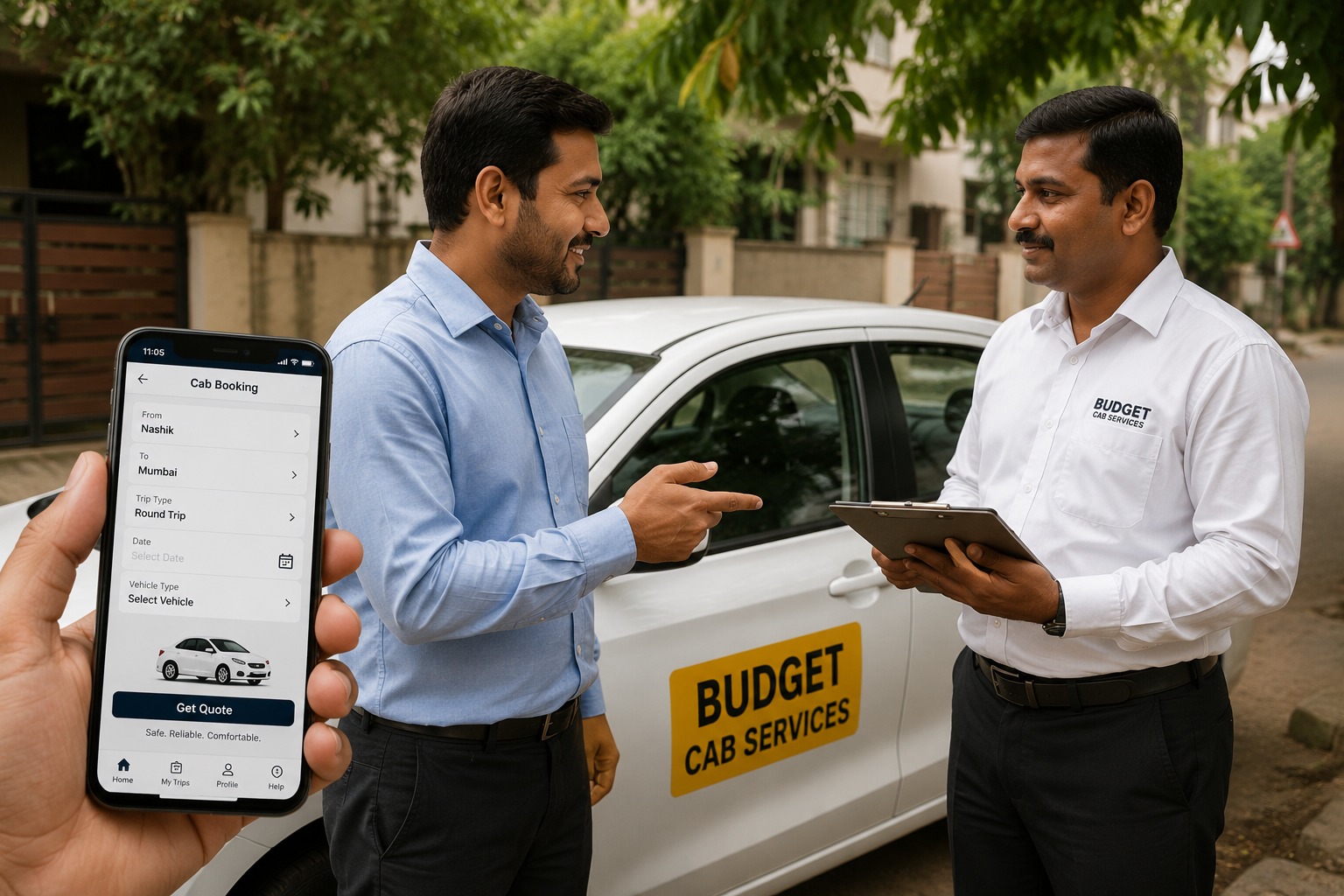 Nashik to Mumbai round trip cab booking and fare discussion