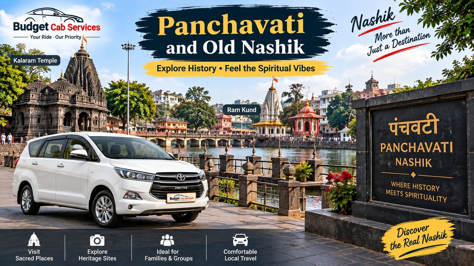 Panchavati Nashik sightseeing with Nashik full day taxi