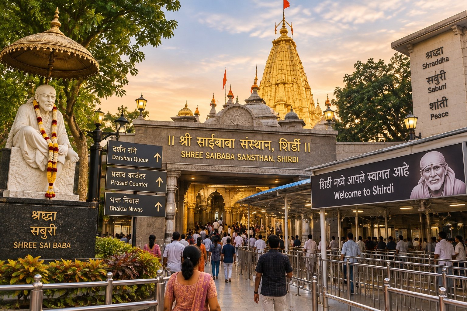 Shirdi Sai Baba Temple near Nashik to Shirdi cab destination