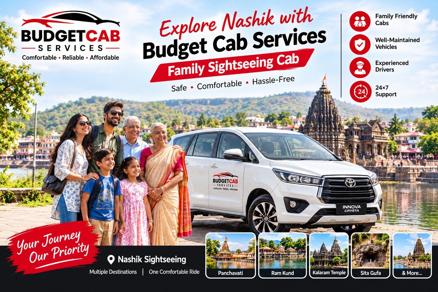 Nashik Sightseeing Cab for Family 