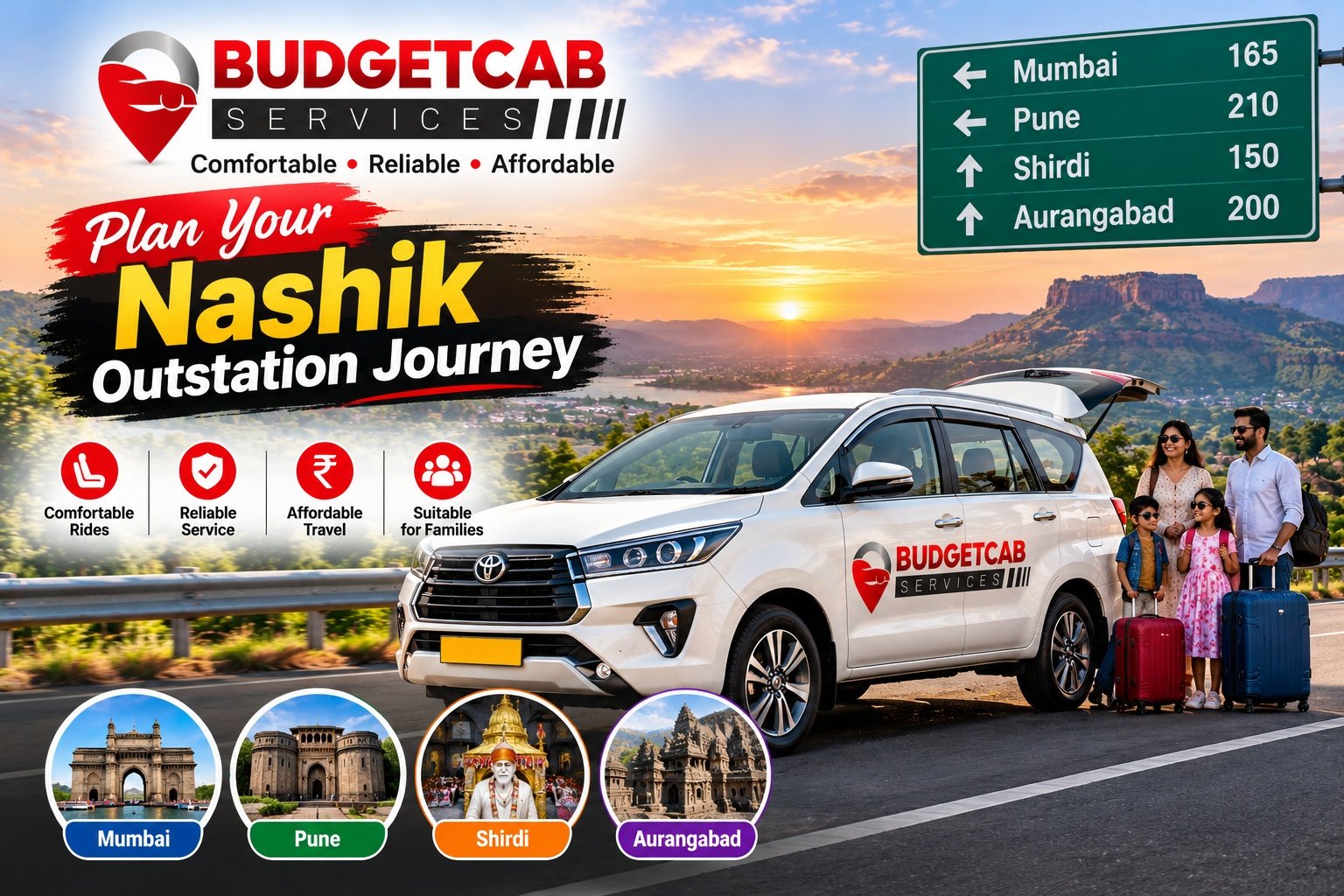 Budget Cab Services for Nashik outstation cab booking
