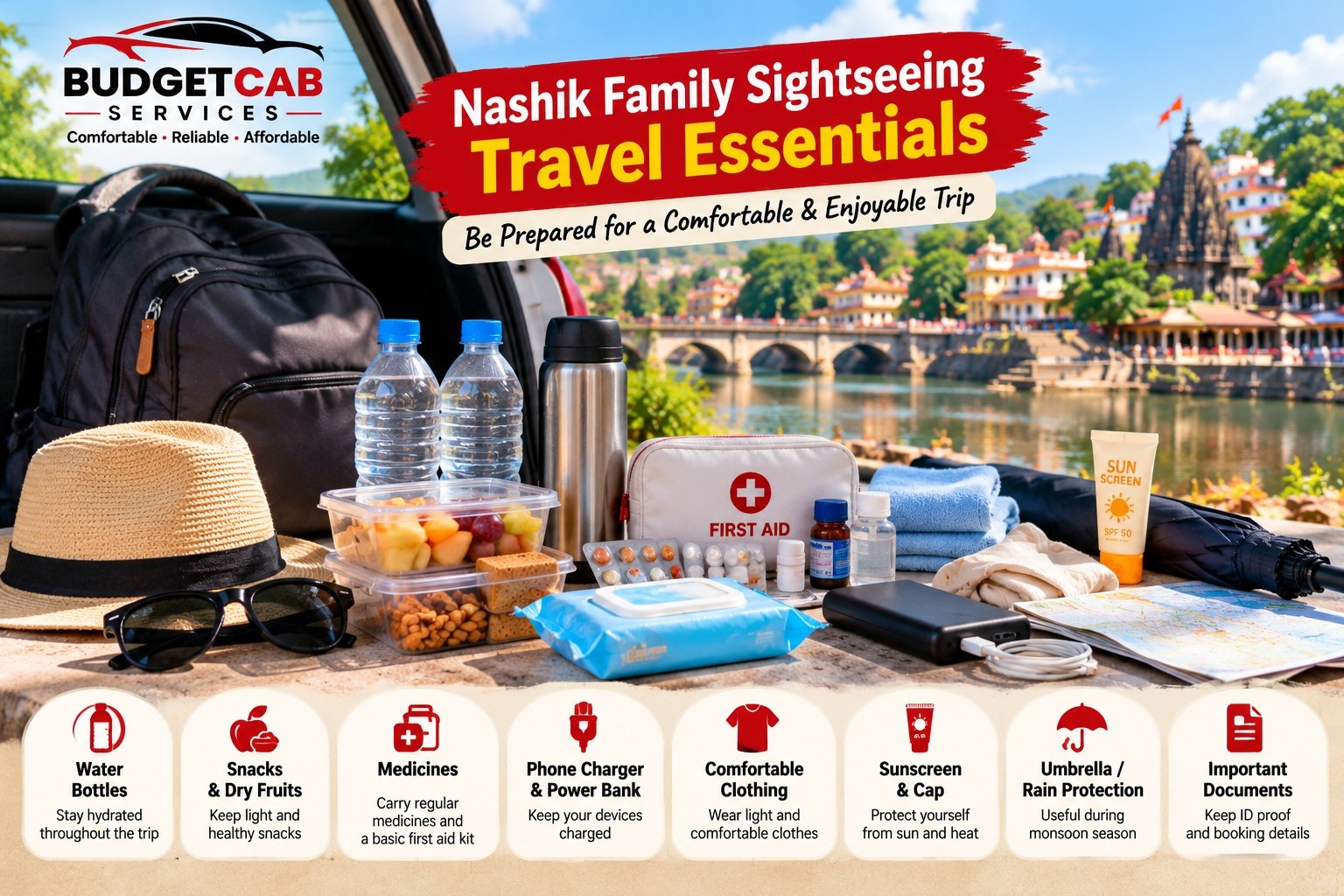 family sightseeing travel essentials for Nashik