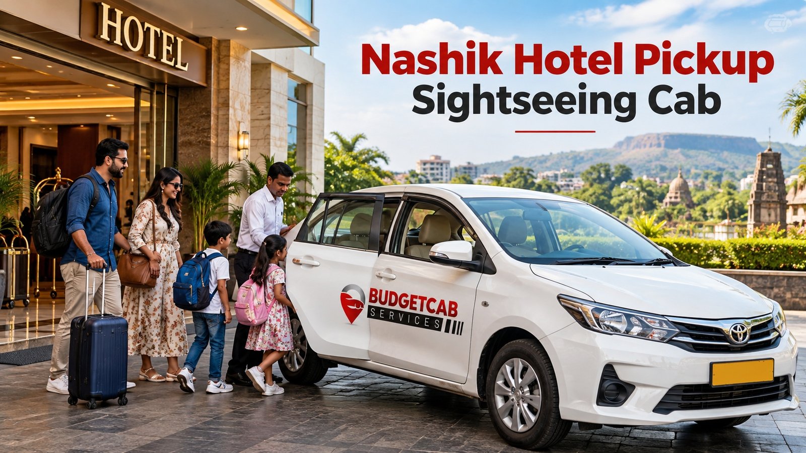 Nashik hotel pickup sightseeing cab for private city tour