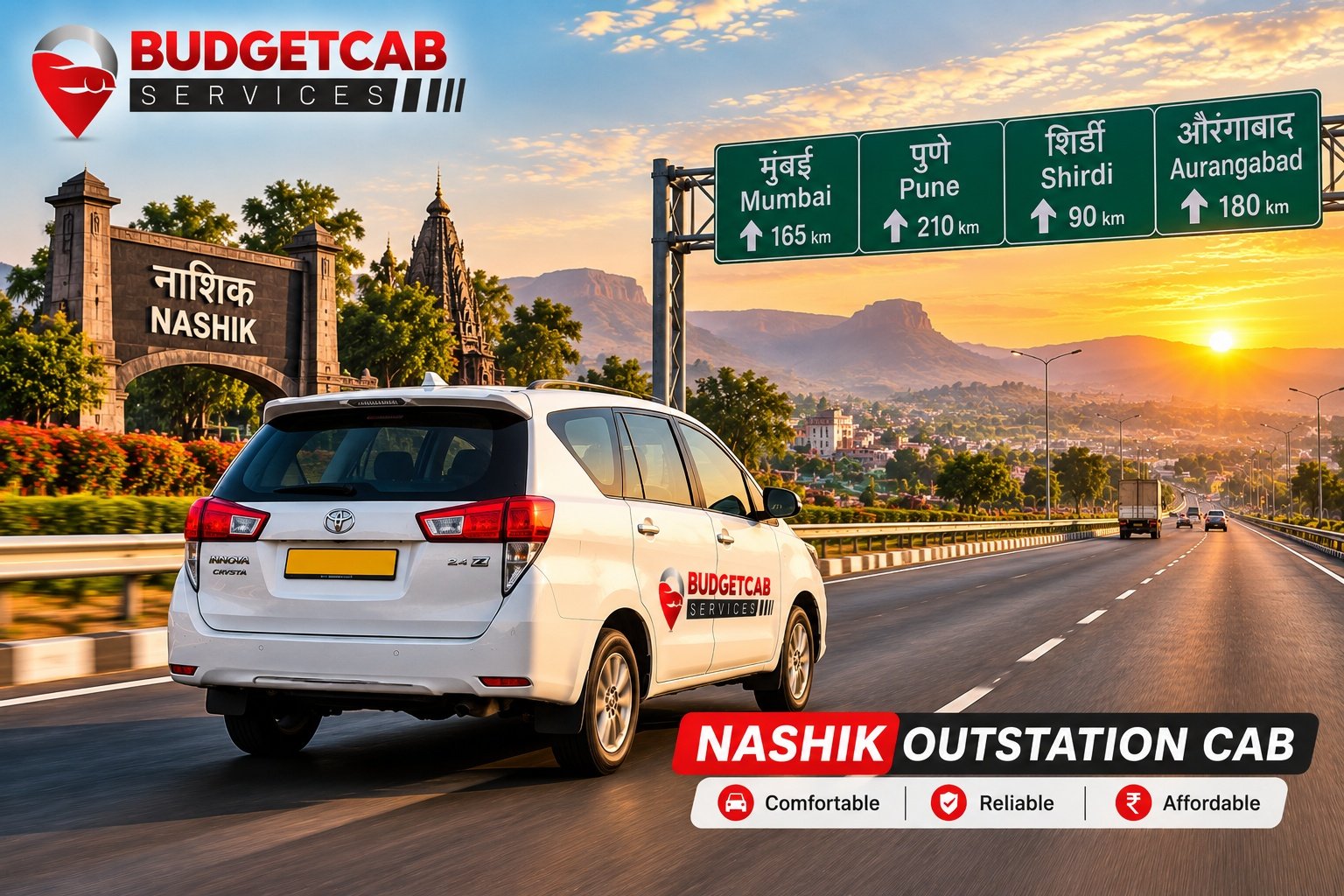 Early morning Nashik outstation cab journey