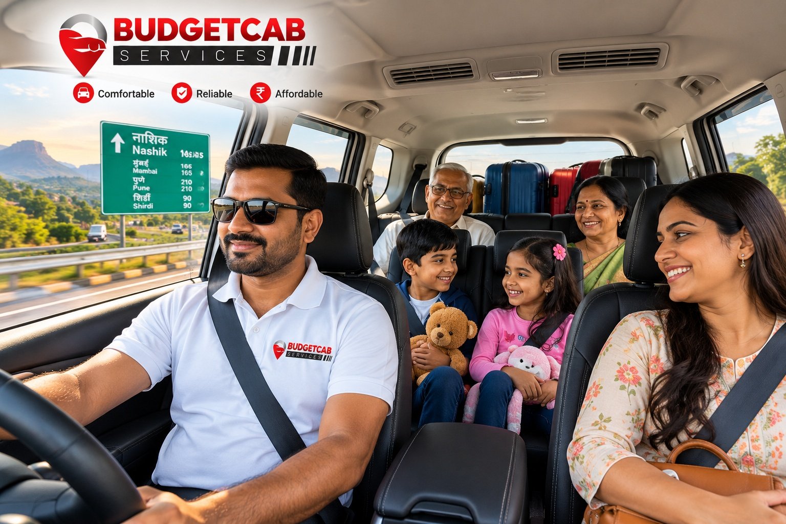 Nashik outstation taxi for family travel with luggage
