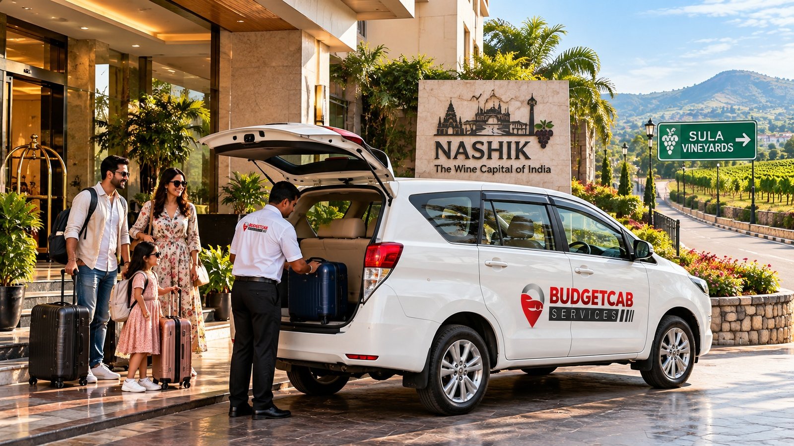 Nashik to Sula Vineyard taxi pickup for a vineyard tour